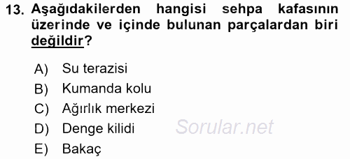 Kamera Tekniğine Giriş 2015 - 2016 Tek Ders Sınavı 13.Soru