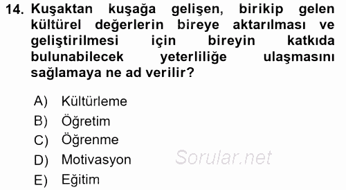 Müzecilik ve Sergileme 2016 - 2017 Dönem Sonu Sınavı 14.Soru