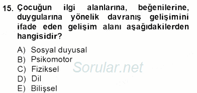 Görsel Sanatlar Eğitimi 2014 - 2015 Ara Sınavı 15.Soru
