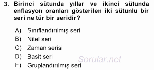 Coğrafi Bilgi Sistemleri İçin Temel İstatistik 2017 - 2018 3 Ders Sınavı 3.Soru