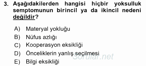 Ekonominin Güncel Sorunları 2017 - 2018 Dönem Sonu Sınavı 3.Soru