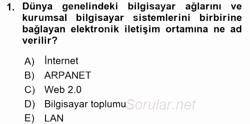 İnternet Yayıncılığı 2017 - 2018 3 Ders Sınavı 1.Soru