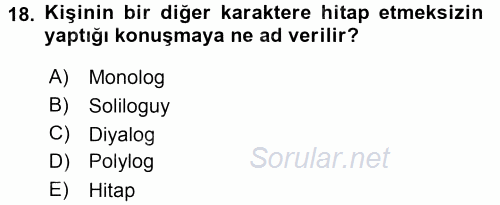 Medya Sosyolojisi 2015 - 2016 Ara Sınavı 18.Soru