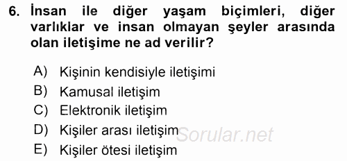 Medya Sosyolojisi 2015 - 2016 Ara Sınavı 6.Soru
