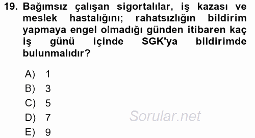 Belge Yönetimi ve Ofis Uygulamaları 2017 - 2018 Ara Sınavı 19.Soru