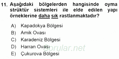 Bina ve Yapım Bilgisi 2015 - 2016 Dönem Sonu Sınavı 11.Soru