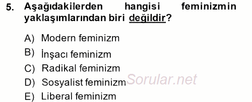 Uluslararası İlişkiler Kuramları 2 2014 - 2015 Dönem Sonu Sınavı 5.Soru