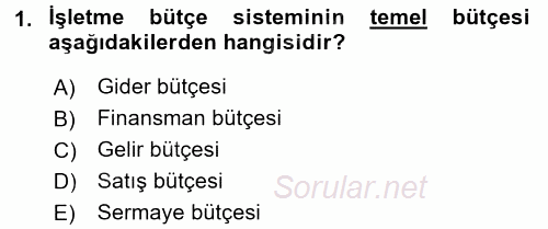 Lojistik Maliyetleri ve Raporlama 2 2016 - 2017 Dönem Sonu Sınavı 1.Soru