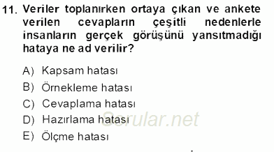 Marka İletişiminde Analiz ve Araştırma 1 2013 - 2014 Tek Ders Sınavı 11.Soru