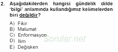 Marka İletişiminde Analiz ve Araştırma 1 2013 - 2014 Tek Ders Sınavı 2.Soru