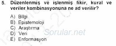 Marka İletişiminde Analiz ve Araştırma 1 2013 - 2014 Tek Ders Sınavı 5.Soru