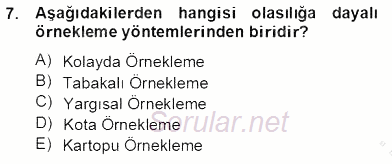 Marka İletişiminde Analiz ve Araştırma 1 2013 - 2014 Tek Ders Sınavı 7.Soru