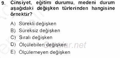 Marka İletişiminde Analiz ve Araştırma 1 2013 - 2014 Tek Ders Sınavı 9.Soru