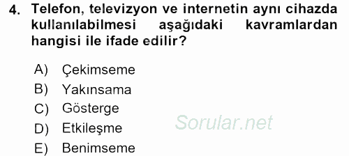 Yeni İletişim Teknolojileri 2015 - 2016 Ara Sınavı 4.Soru