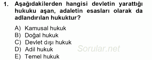 İnsan Hakları Ve Kamu Özgürlükleri 2012 - 2013 Dönem Sonu Sınavı 1.Soru