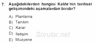 Yönetim ve Organizasyon 2 2014 - 2015 Dönem Sonu Sınavı 7.Soru