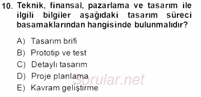 Girişimcilik ve İş Kurma 2014 - 2015 Tek Ders Sınavı 10.Soru