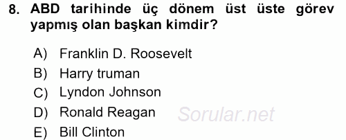 Karşılaştırmalı Siyasal Sistemler 2015 - 2016 Tek Ders Sınavı 8.Soru