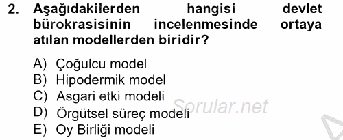 Diş Politika Analizi 2012 - 2013 Ara Sınavı 2.Soru