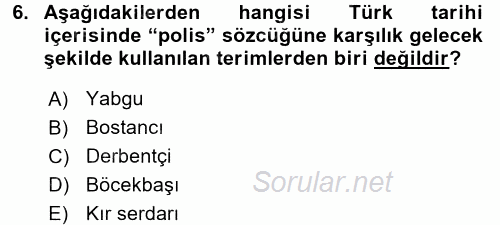 Özel Güvenlik Meslek Etiği 2017 - 2018 Ara Sınavı 6.Soru