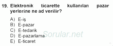 Turizm Pazarlaması 2012 - 2013 Dönem Sonu Sınavı 19.Soru Turizm Pazarlaması 2012 - 2013 Dönem Sonu Sınavı 19.Soru