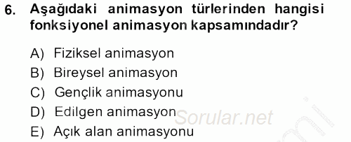 Otel İşletmelerinde Destek Hizmetleri 2014 - 2015 Dönem Sonu Sınavı 6.Soru