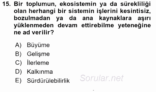 Yönetimde Güncel Yaklaşımlar 2015 - 2016 Dönem Sonu Sınavı 15.Soru