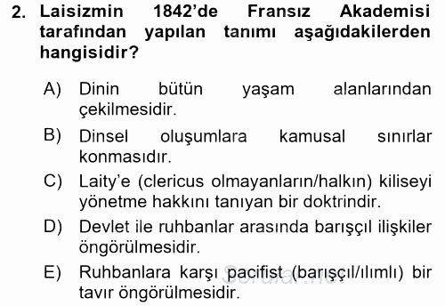 Türkiye´nin Toplumsal Yapısı 2017 - 2018 3 Ders Sınavı 2.Soru