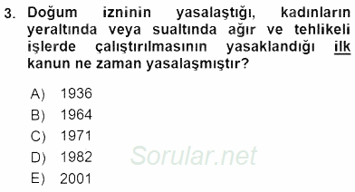 Sosyal Hizmet Mevzuatı 2015 - 2016 Ara Sınavı 3.Soru