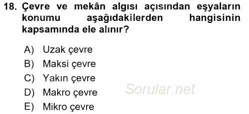 Etkili İletişim Teknikleri 2017 - 2018 Dönem Sonu Sınavı 18.Soru