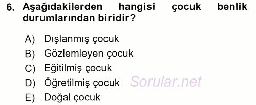 Etkili İletişim Teknikleri 2017 - 2018 Dönem Sonu Sınavı 6.Soru