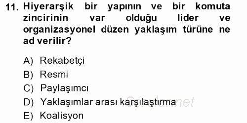 Diş Politika Analizi 2014 - 2015 Ara Sınavı 11.Soru