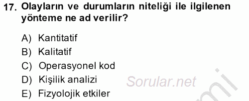 Diş Politika Analizi 2014 - 2015 Ara Sınavı 17.Soru
