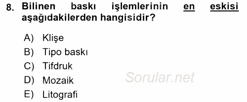 İletişim Ortamları Tasarımı 2016 - 2017 Ara Sınavı 8.Soru