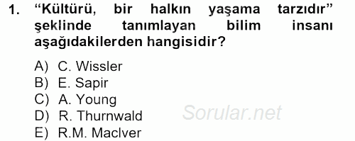 İslam Kurumları ve Medeniyeti 2012 - 2013 Dönem Sonu Sınavı 1.Soru