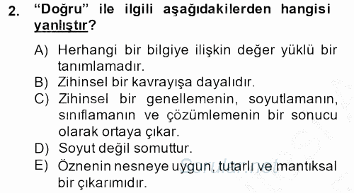 Sosyolojide Araştırma Yöntem ve Teknikleri 2014 - 2015 Dönem Sonu Sınavı 2.Soru