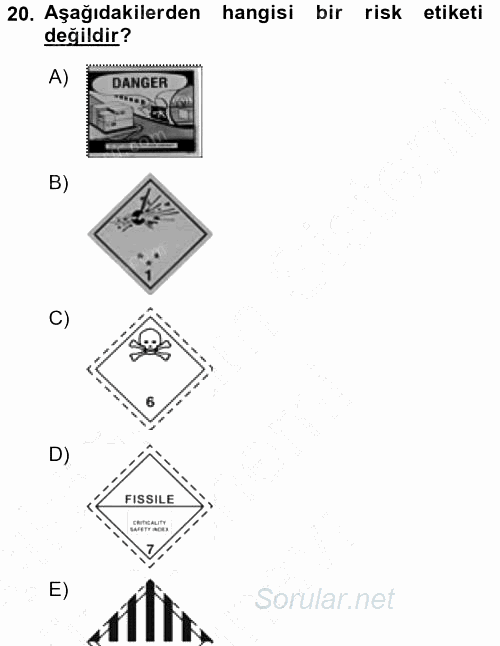 Lojistik İlkeleri 2015 - 2016 Dönem Sonu Sınavı 20.Soru