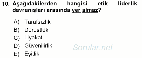 Kamu Yönetiminde Çağdaş Yaklaşımlar 2016 - 2017 Dönem Sonu Sınavı 10.Soru