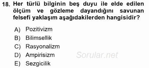 Kamu Yönetiminde Çağdaş Yaklaşımlar 2016 - 2017 Dönem Sonu Sınavı 18.Soru