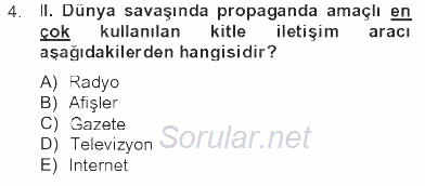 İletişim Sosyolojisi 2012 - 2013 Tek Ders Sınavı 4.Soru