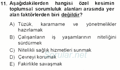 Etkinlik Yönetimi 2013 - 2014 Tek Ders Sınavı 11.Soru