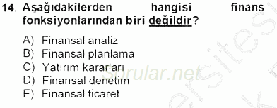 Etkinlik Yönetimi 2013 - 2014 Tek Ders Sınavı 14.Soru