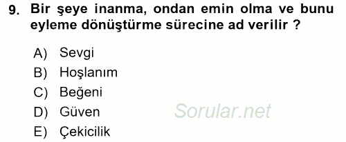 Halkla İlişkiler Ve İletişim 2016 - 2017 3 Ders Sınavı 9.Soru