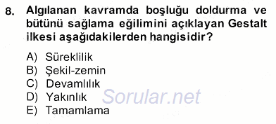 Okulöncesinde Materyal Geliştirme 2013 - 2014 Ara Sınavı 8.Soru