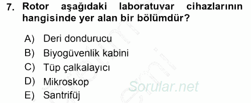 Viroloji 2015 - 2016 Dönem Sonu Sınavı 7.Soru