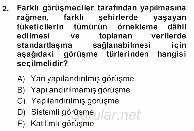 Marka İletişiminde Analiz ve Araştırma 2 2013 - 2014 Ara Sınavı 2.Soru