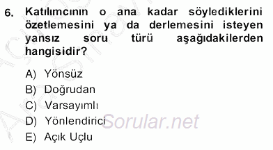 Marka İletişiminde Analiz ve Araştırma 2 2013 - 2014 Ara Sınavı 6.Soru