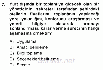 Marka İletişiminde Analiz ve Araştırma 2 2013 - 2014 Ara Sınavı 7.Soru