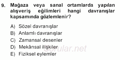 Marka İletişiminde Analiz ve Araştırma 2 2013 - 2014 Ara Sınavı 9.Soru