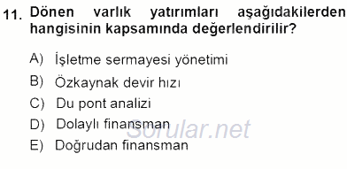 Spor Finansmanı 2013 - 2014 Ara Sınavı 11.Soru